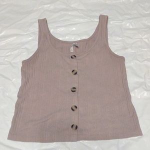 Mudd pink medium button tank top